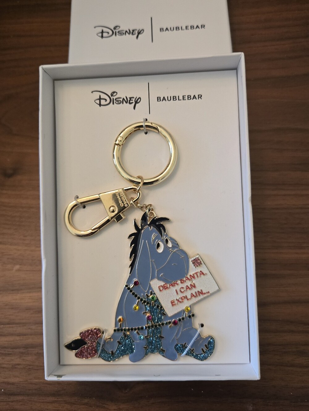 BaubleBar Disney Eeyore Holiday Keychain/Bag Charm